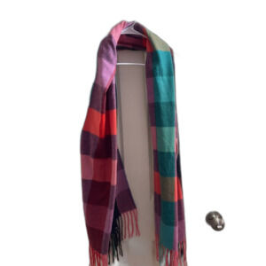 pink green and purple scarf